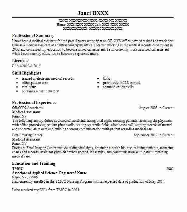 ob gyn resume