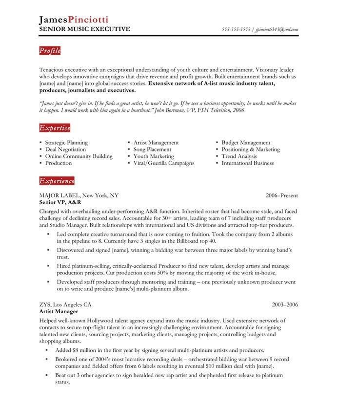 standard resume objective