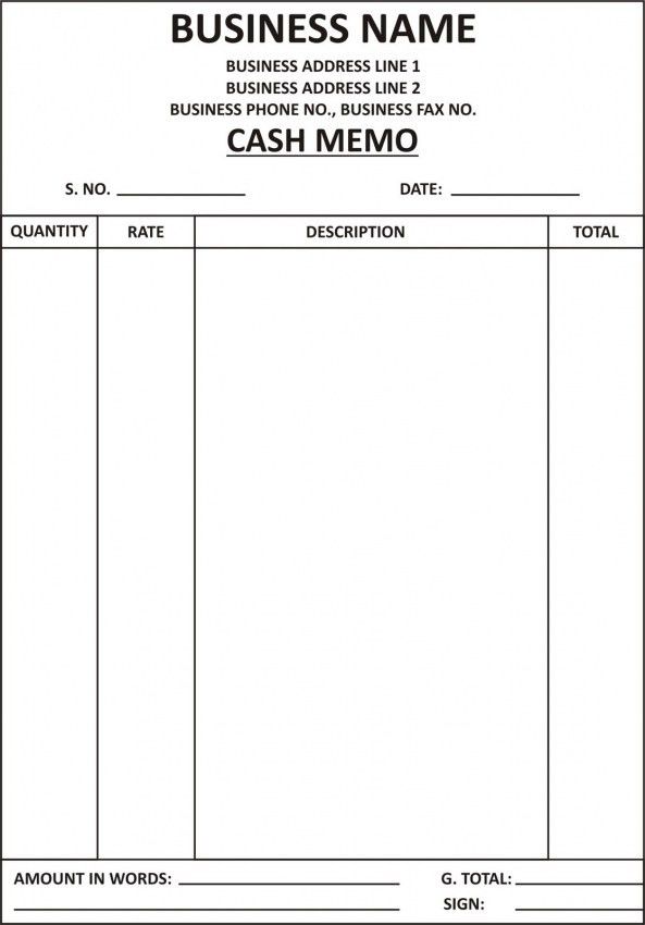 simple bill format in excel