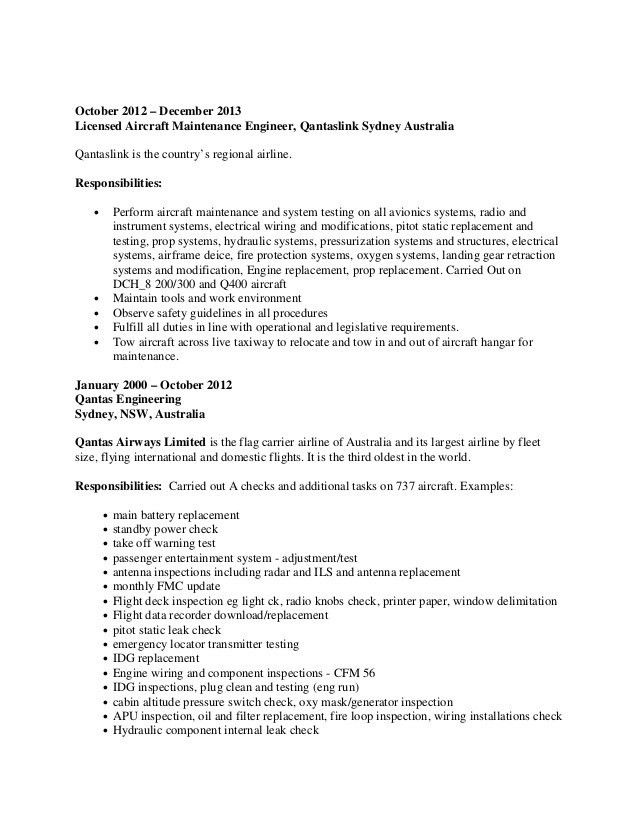 sample hotel engineer resume