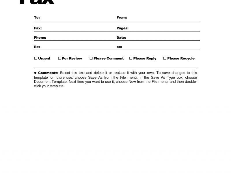 simple fax cover sheet