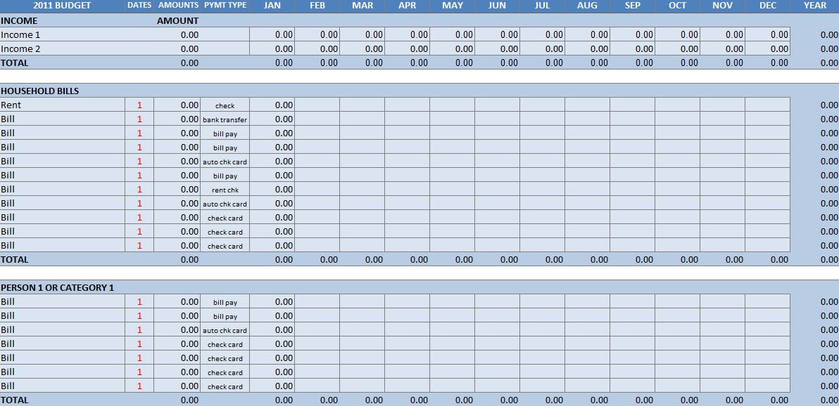 checkbook excel template