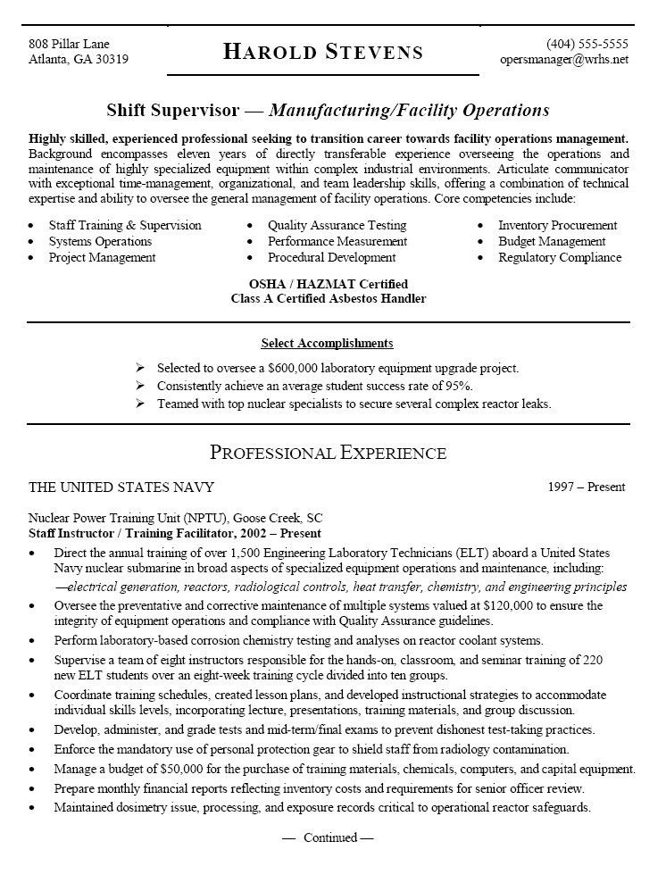army to civilian resumes