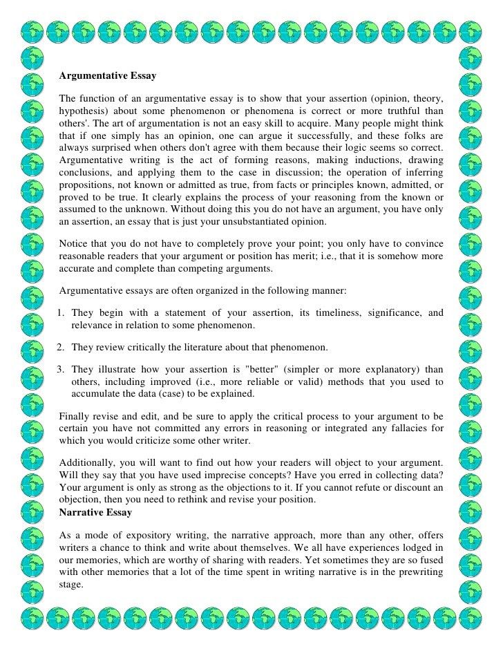argumentative essay sample college