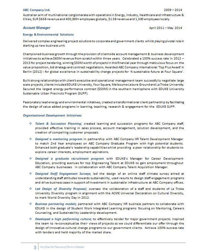 sample consultant resume