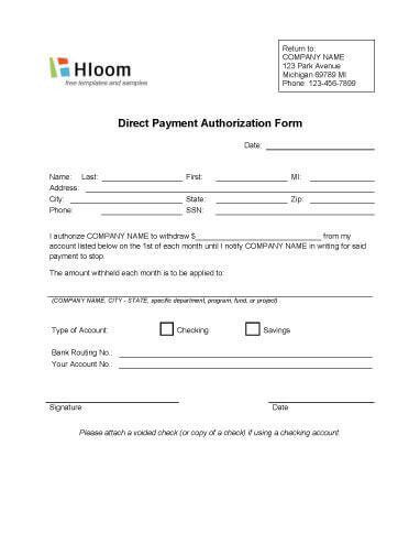 credit card authorization form template word