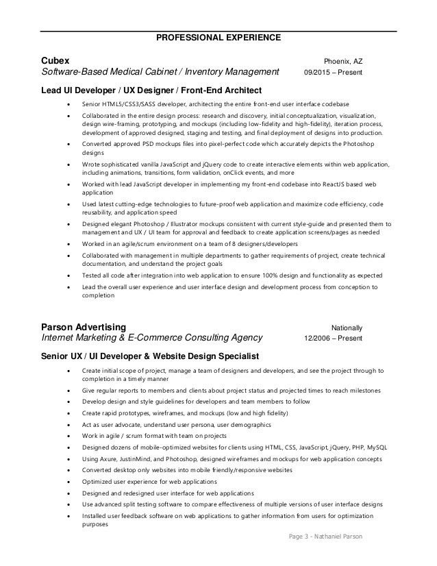 Ui Developer Resume Cover Letter