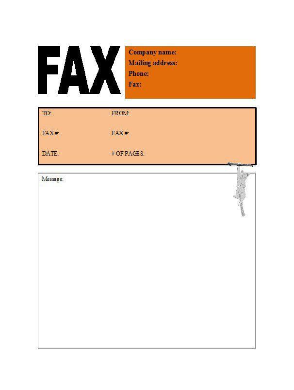 simple fax cover sheet