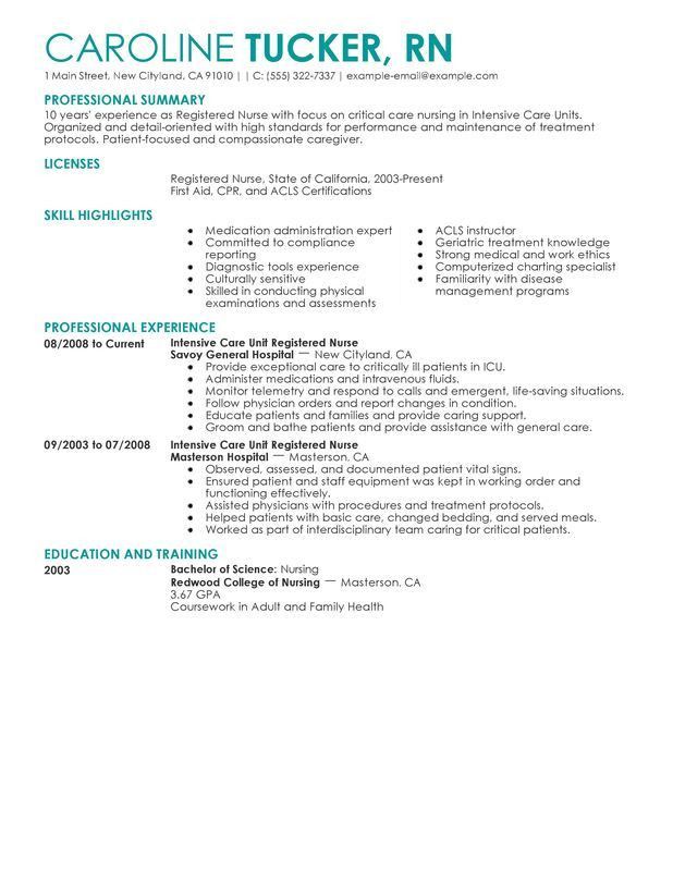 oncology nurse resume samples