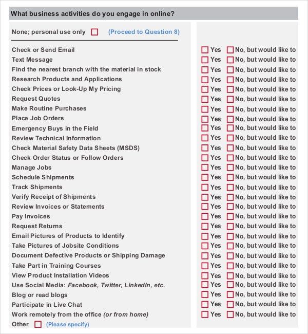 survey question templates
