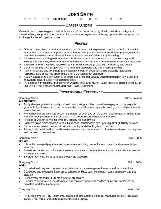 objective for finance resume