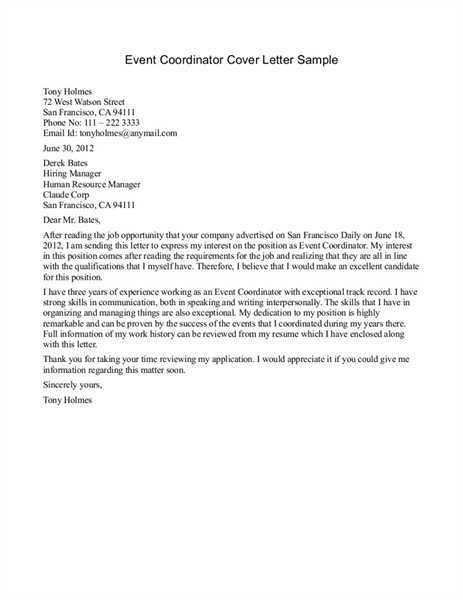 marketing coordinator cover letter sample