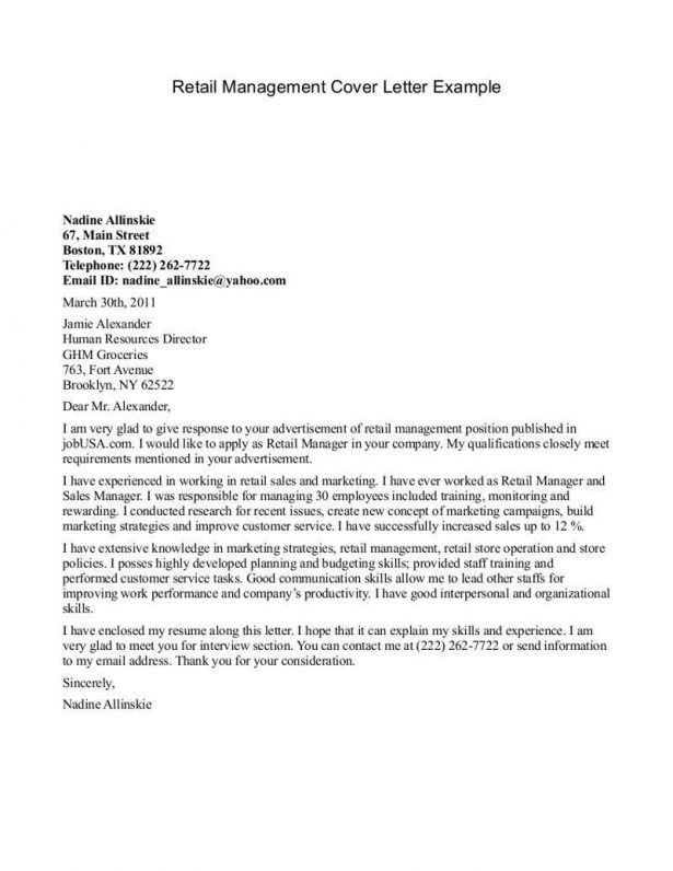 template of cover letter for job application