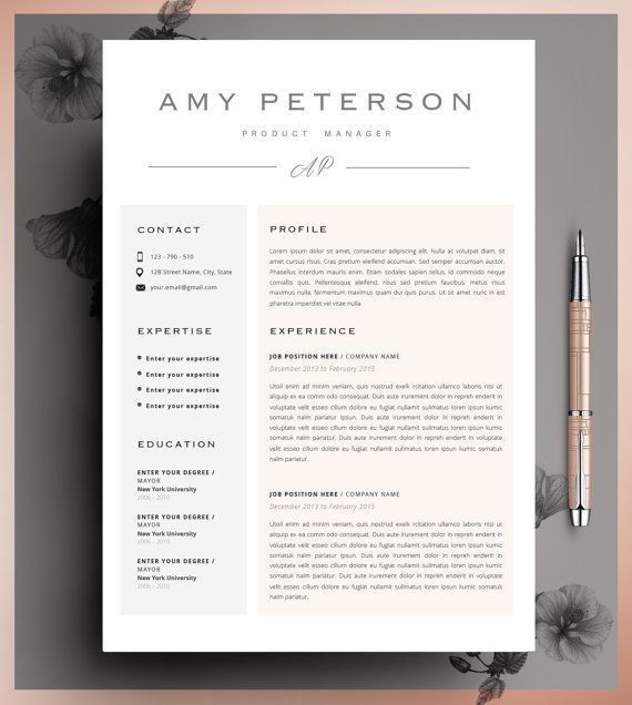 fashion design resume template