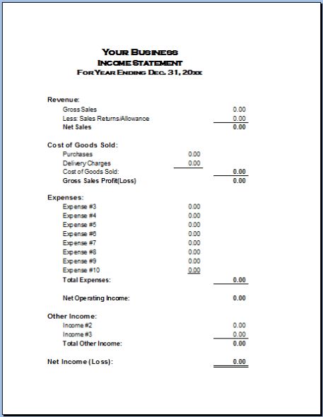 Sample Financial Reports - Resume Template Sample - income statement inclusions Sample Financial Reports - Resume Template Sample - income statement inclusions