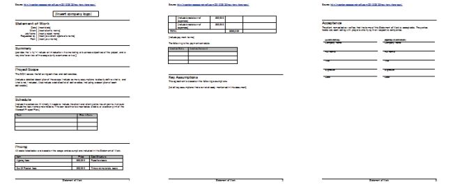 sample statement of work