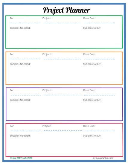 student agenda templates