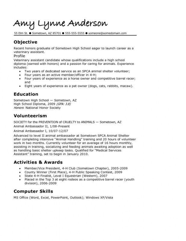 how to make a resume in high school