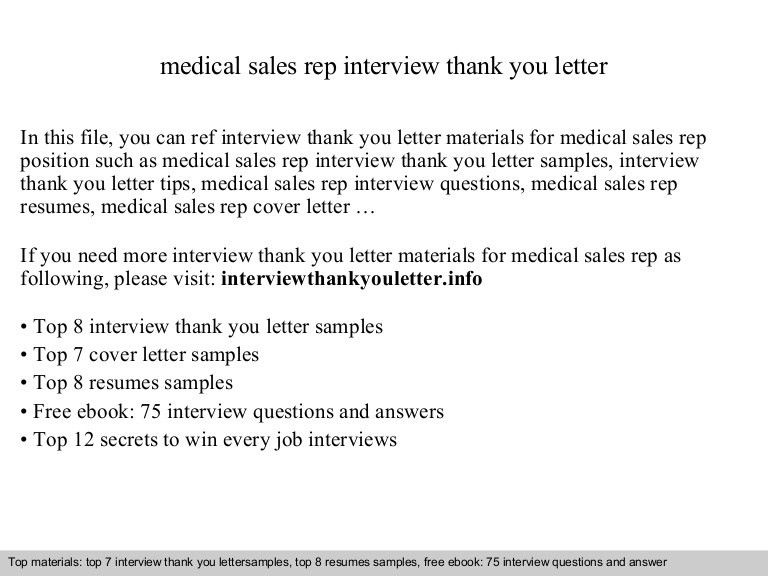 cover letter for medical representative