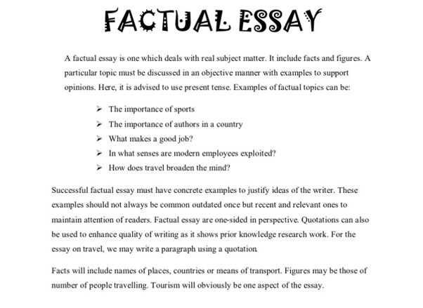 factual essay example