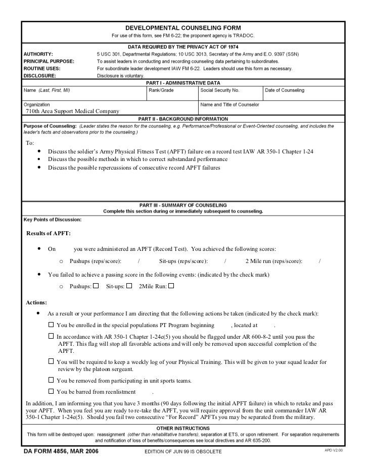 letter of counseling exle initial counseling exle 28 images blank da form 4856 letter of counseling exle initial counseling exle 28 images blank da form 4856