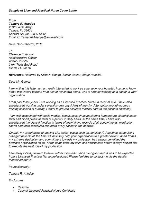 cover letter for lpn resume