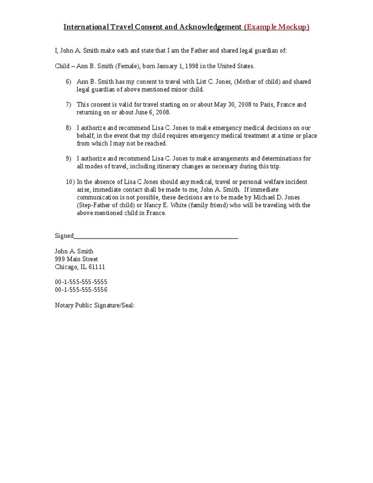 notarized letter template for child travel kays makehauk co letter of consent for international travel
