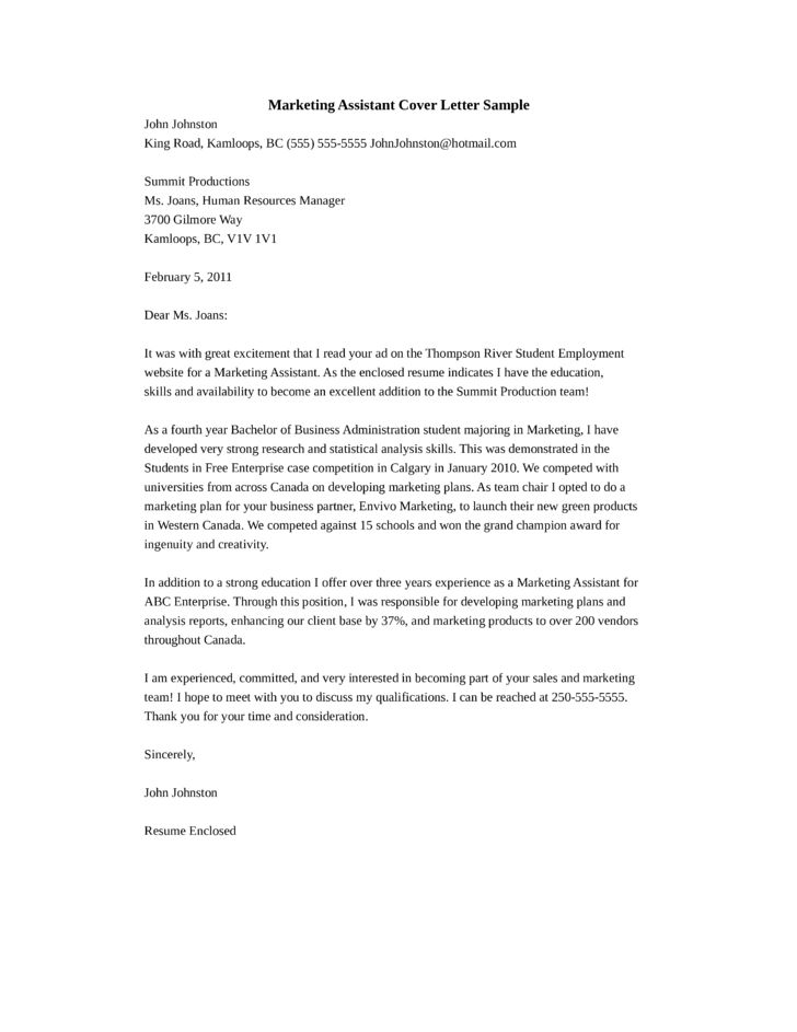 cover letter for marketing director