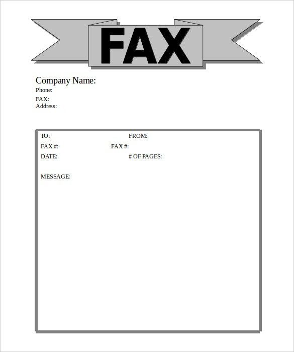 ms office fax cover sheet template