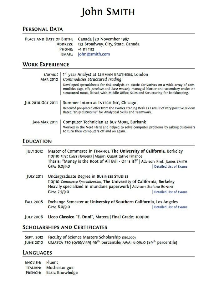 medical school resume example