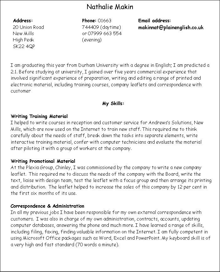 leadership resume examples