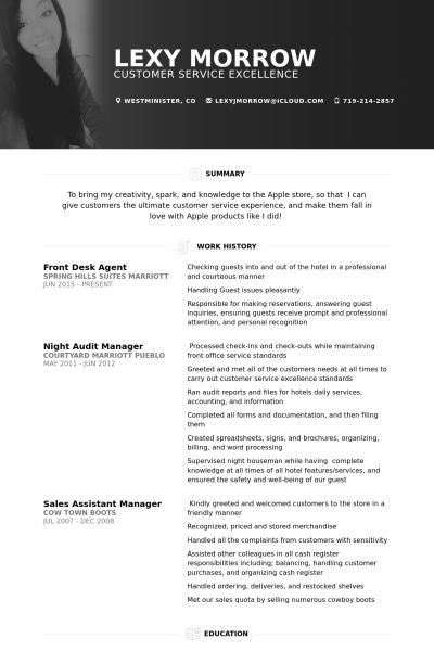 hotel front desk agent sample resume professional hotel front desk agent resume sample