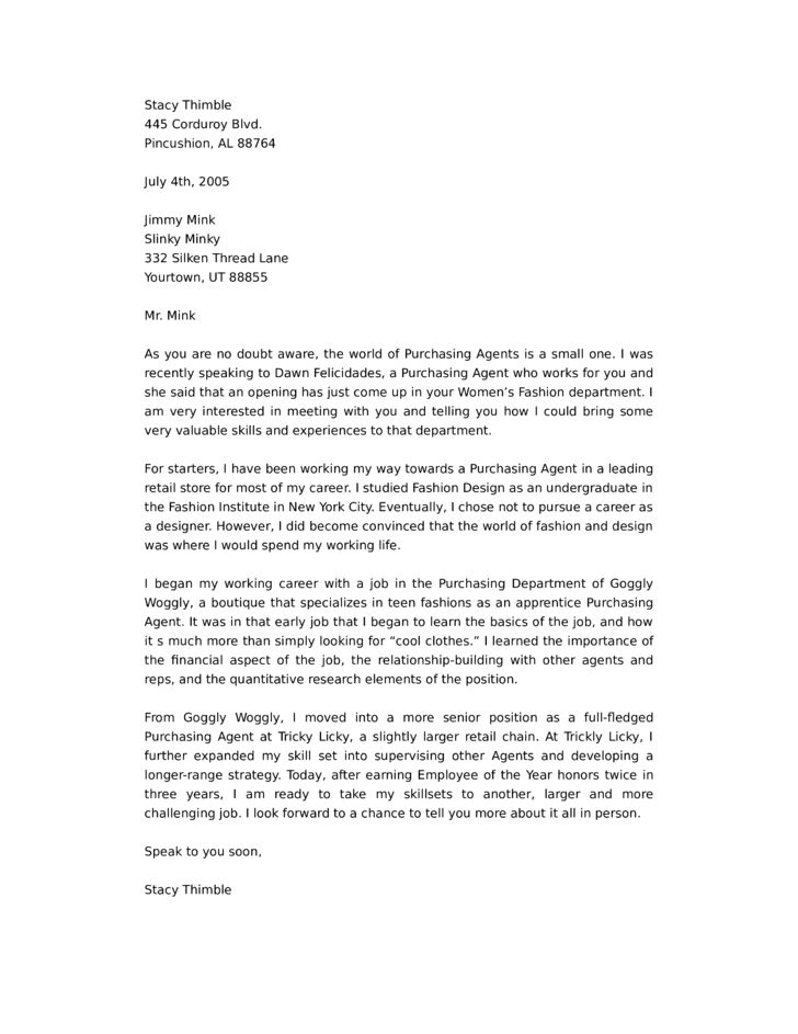 fashion buyer cover letters