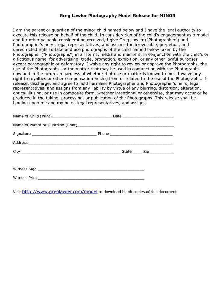 free photo release form