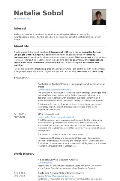 sample help desk resume