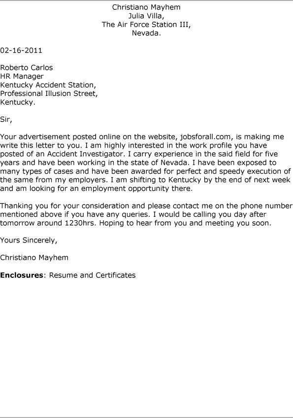 greeting on cover letter
