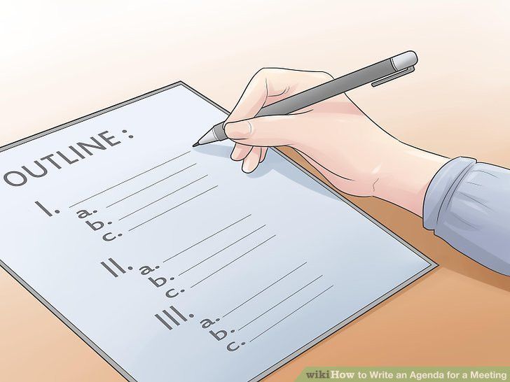 how to write an agenda