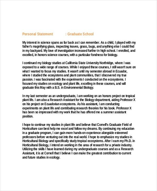 personal project essay examples