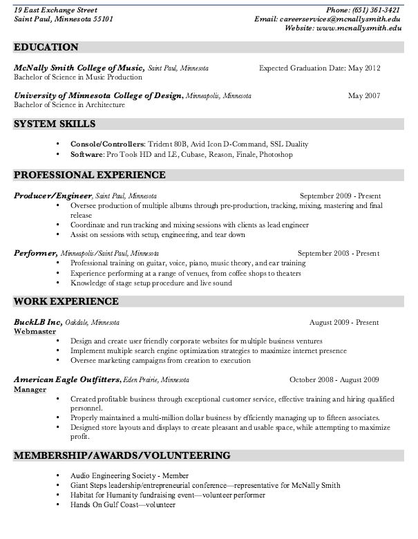 television producer resume