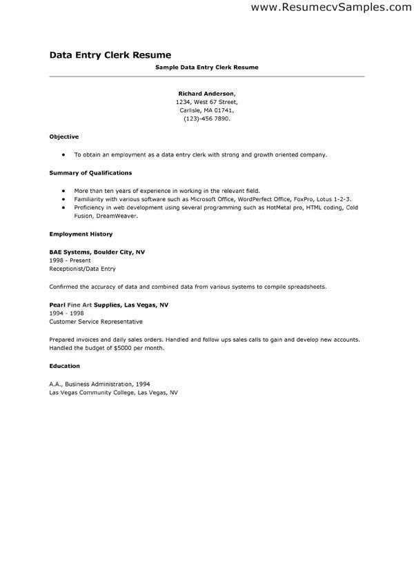payroll clerk resumes