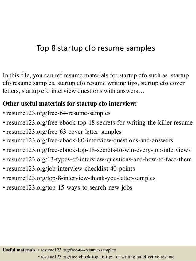 cfo resume