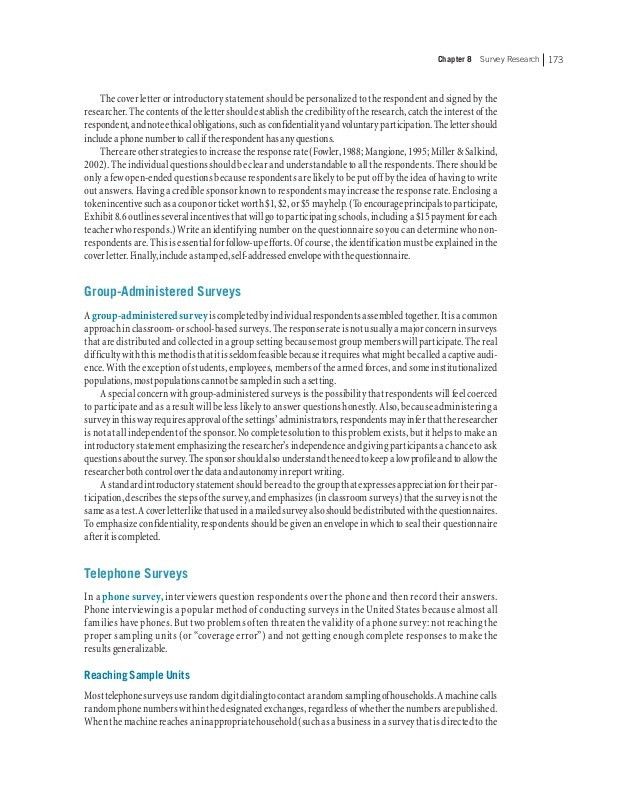 sample survey cover letter