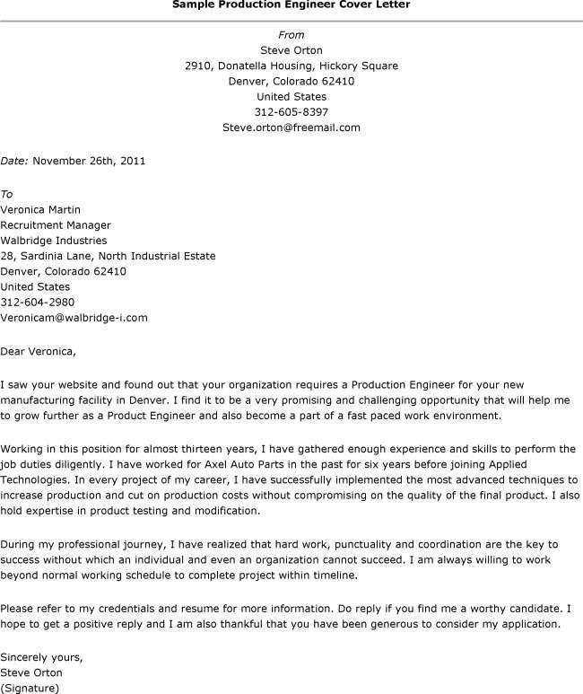 how to write an engineering cover letters