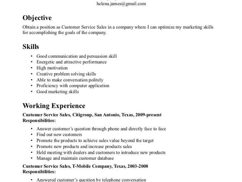 good example of resume