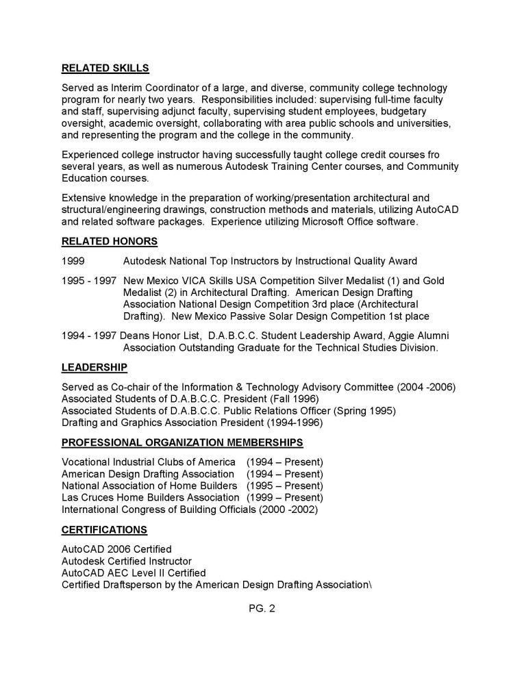 drafter resume sample