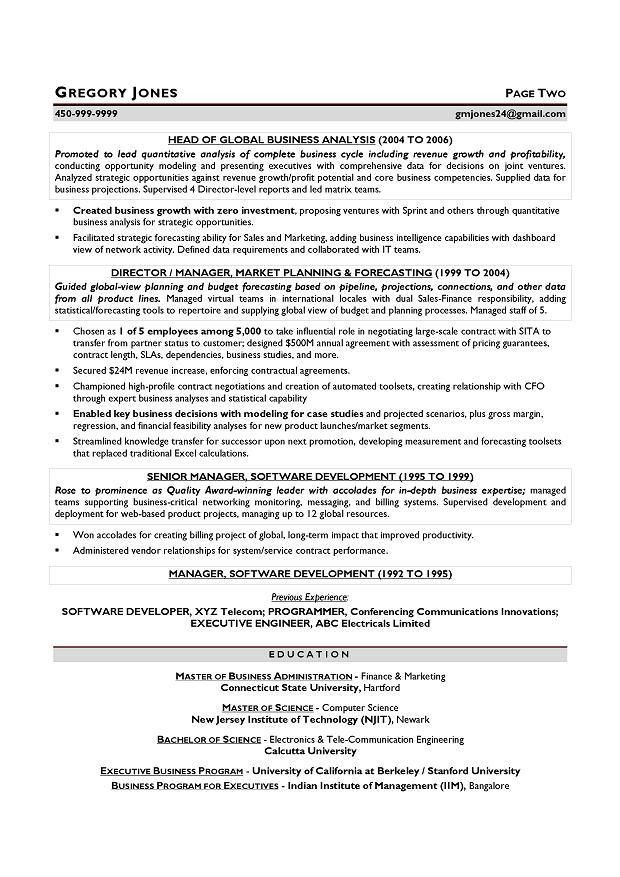 cfo resume
