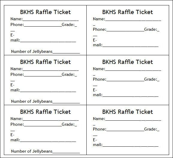 lunch ticket template