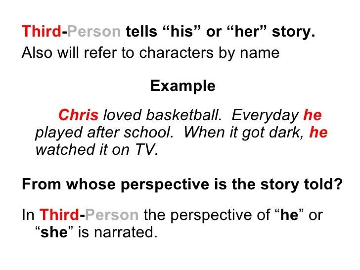 3rd person essay examples