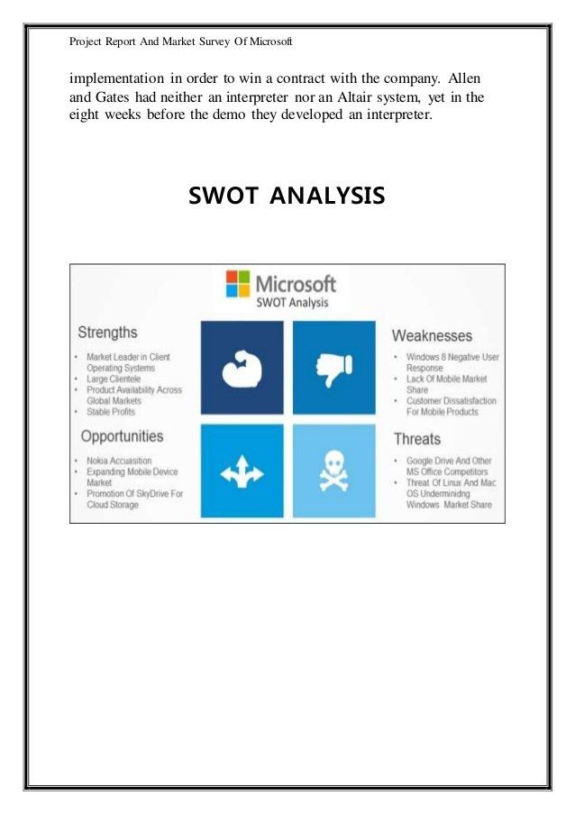 microsoft swot analysis