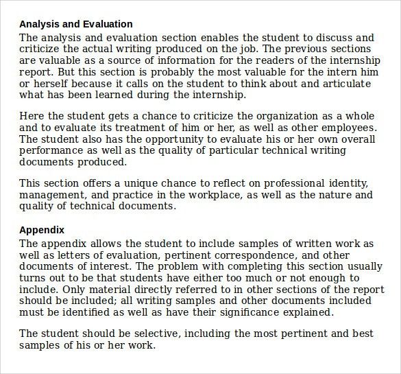 Sample Internship Report Template Acknowledgement Samples For